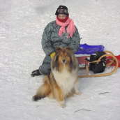 Fiona und "Hasi" im Schnee